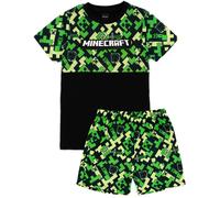 (5-6 Years) Minecraft Short Sleeve Short Leg Pyjama Set (Boys Green)