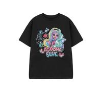 Monster High Lagoona Blue Black Graphic Tee | Girls Short Sleeve T-Shirt | Casual Cartoon Apparel | MH Character Design | Fun Lightweight Top for Kids Merch - 5-6 Years