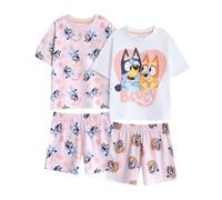 (5-6 Years, Multicoloured Print) Bluey Girls Bluey & Bingo Short Pyjama Set (Pack of 2)
