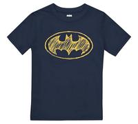 (5-6 Years, Navy) Batman Boys Scratch Logo T-Shirt