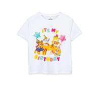 Paw Patrol Unisex Kids White It'S My Birthday Short Sleeved T-Shirt - 5-6 Years