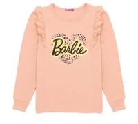 (5-6 Years, Peach/Black/Gold) Barbie Girls Frill Top