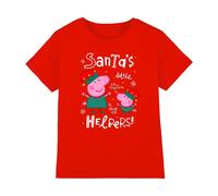 (5-6 Years, Red) Peppa Pig Childrens/Kids Peppa And George Elves Christmas T-Shirt