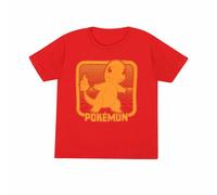 Pokemon Charmander Retro T-Shirt in Red | Size: 5-6 Years Pokemon Red 5-6 Years