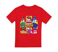 (5-6 Years, Red) Power Rangers Boys Group Box T-Shirt