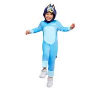 (5-6 Years, Sky Blue) Bluey Childrens/Kids Deluxe Logo Plush Jumpsuit Set