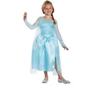 (5-6 Years, Sky Blue) Frozen Girls Classic Elsa Costume