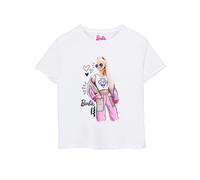 (5-6 Years, White) Barbie Girls Doodle Barbie Pose T-Shirt
