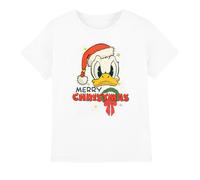 (5-6 Years, White) Disney Childrens/Kids Merry Christmas Donald Duck T-Shirt