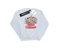 (5-6 Years, White) Disney Girls Mickey Mouse And Friends Christmas Sweatshirt