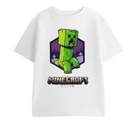 (5-6 Years, White) Minecraft Boys Creeper T-Shirt