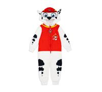 (5-6 Years, White/Red/Black) Paw Patrol Childrens/Kids Marshall All-In-One Nightwear