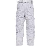 Trespass Marvelous, Platinum, 5/6, Warm Padded Waterproof Ski Trousers with Gaiters, Ankle Zips & Side Vents Kids Unisex, Age 5-6, Grey