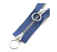 5# 60-150 cm Platinum Double Circle Sliders Auto Lock Zipper for Jackets/Coats/Hoodies,Peacock Blue,150cm