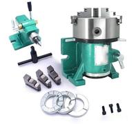 5/6in Precision Semi Universal Dividing Head Set with 5/6.3-Inch Chuck and Tailstock, Vertical/Horizontal 3-Jaw Chuck Milling Set Heavy Duty, for Milling, Drilling, Grinding(Size:5Inch)