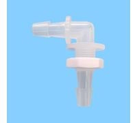 5.6mm L-Type Bulkhead Fittings - Equal Reusable Plastic Hose Barbed Connector with 1/8G Male Threaded Nut for Laboratory(25pcs)