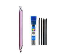 5.6mm metal drawing pencil with 4 2B 4B 6B 8B lead sets professional art sketch mechanical pencil Kawaii stationery can be filled (Pink)