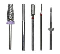 5/6Pcs Nail Drill Bits Set Steel Nail Drills For Acrylic Nails Professional Manicurists Drill Bit Fine Grinding Without Damaging Nails