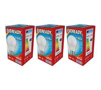 5.6w (40w) BC - Bayonet Cap (B22) Opal [3 Pack] LED GLS 6500K Daylight - 480 Lumens (Eveready s13619)