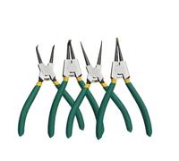 5/7/9 inch Snap Ring Pliers Set Heavy Duty Internal/External Circlip Pliers Kit Straight Bent Jaw(9 inch 1 Set 4PCS)