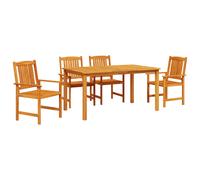 5/7/9 Piece Solid Acacia Wood Outdoor Dining Set Table Chair Grey/Brown vidaXL