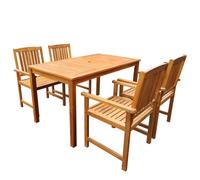 5/7/9 Piece Solid Acacia Wood Outdoor Dining Set Table Chair Grey/Brown vidaXL