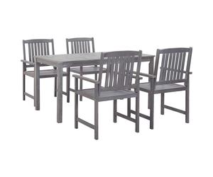 5/7/9 Piece Solid Acacia Wood Outdoor Dining Set Table Chair Grey/Brown vidaXL