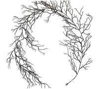 5.7 FT Halloween Willow Vine Twig Tree Decor Garland, Black Twisted Willow Branches Artificial Branches for Wall, Bedroom, Home, Fireplace Mantle Decoration
