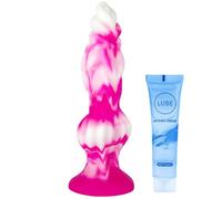 5.7 Inch BBC Dog Dildo with Ease Knot, Silicone Wolf Alien Monster Cock, Discreet Sex Toy for Adults, Couples Strap On Anal Dildo for Gay Lesbian and Couples, Unique Design for Pleasure Exploration-P
