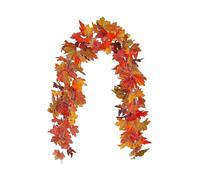 5.74ft Fall Leaf Garland, Hanging Fall Vines Autumn Garland Artificial Maple Falls Leaves Thanksgiving Decor Hanging Maple Leaves for Home Mantle, Door Frame, Fireplace, Party Supplies (s2)