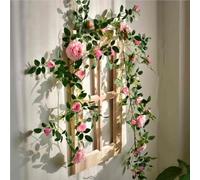 5.7ft Pink Artificial Flower Wall Backdrop Stunning Rose Red/Purple/White/Champagne Decor for Indoor/Outdoor Events Perfect for Weddings & Parties