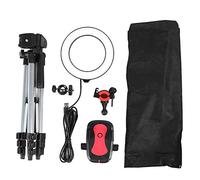 5.7in Dimmable LED Ring Lights with Adjustable Tripod, Fill Light Phone Bracket Accessory, 11 Brightness Levels & 3 Light Modes, USB Powered Aluminum Alloy Stand for Photography Vi