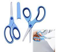 5.7in Multipurpose Scissors 2 Pack, Children Blunt tip Safety, Comfort-Grip Handles, Children’s Soft Grip,Kids Scissors for Fabric, Thread, DIY Project