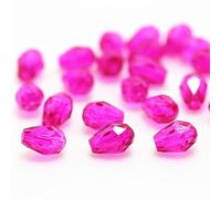 5 * 7mm 340pcs Teardrop Crystal Beads Colorful Glass Beads for Jewelry Beading Supplies Handmade Crafts DIY Beading, Bracelets, Necklaces, Earrings Jewelry (Rose)