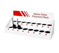 5/8/10/16-Slot Walkie-talkie Holder for Desk with Number, Universal Walkie Talkie Charging Storage Rack for Office/Security/Warehouse/Construction/Hotel(16hole)