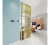 5/8/10pcs dModern Partit Column for Office & BedroomFree Standing Room DividerMetal Slats Cubicle Panel300cm/118in