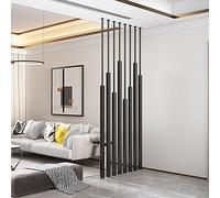 5/8/10pcs Room Divider No Drilling Wall Divider for Room Separation, 135-300cm Heavy Duty Wall Partition Column Floor To Ceiling Hanging Room Deviders Post Space Separator Black(10pcs,165cm/65in/5.41f