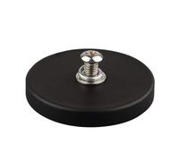 5/8/10PCS Rubber Coated Magnet D43MM Heavy Duty Car Base with Black Rubber Coating License Plate Magnet Screw 22LB(D43mm Flat Female M4,8PCS)