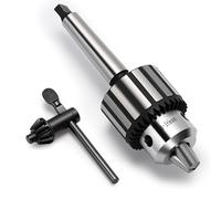 5/8" (16mm) Drill Chucks, Power Drill Chucks with K32 Chuck Key for Drill Press Lathe, MT2 Shank Handle, 2 Morse Taper Arbor (B18), Heavy Duty Drill Attachments, Jaw Tightening Key
