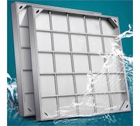 5 8 Cm Height Stainless Steel Square Septic Lid, Invisible Manhole Cover For Residential Areas/parking Lots/Lawn/Commercial Premises, Square Manhole Cover(5cm/2in,L W 55cm x 35cm)