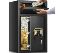 5.8 cu ft Large Fireproof Drop Safe Box for Business, Anti-Theft Money Drop Slot Safes with Digital Keypad and Spare Keys, Heavy-duty Cash Depository Lock Safe for Home Office Retail Store Business