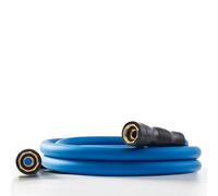 5/8" Female to Female Hot/Cold Water Leader Hose 5ft, -50℉ to 190℉ Flexible,Burst 600 Psi 3/4" Brass Fittings with Swivel Grip Handle for Outdoor,Yard, Farm, Blue