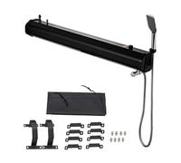 5/8 Gallon Pressurized Water Tank Camping Roof Rack Shower System, Portable Showerhead Handheld, Overlanding Water Tank for Hiking, Car Wash, Pet Cleaning, Beach Vacations(113x15x18cm/44x6x7inch)