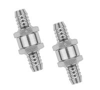 5/8 Inch 16mm Non-Return One Way Aluminium Alloy Silver Fuel Line Check Valve Air Oil Petrol Diesel Water for Snowmobile Motorcycle Automotive Car Truck Tractor,2 Packs