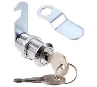 5/8 Inch Cabinet Cam Lock with Key for Mailbox Rv Toolbox Door | Silver Zinc Alloy Replacement Fitting, 90 Degree Rotating Lever, Rust-resistant Choice for Drawers, Panels and Storage
