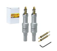 5/8 Inch Carbide Hole Saw, 2pcs Hole Cutter Carbide Tipped with Pilot Drill Bit, TCT Hole Saws for Stainless Steel, Metal, Iron, Copper, Brass, Plastic, Wood