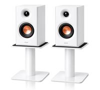 5-8 Inch Desktop Speaker Stands with Cable Management, 25kg Heavy Duty Steel Desk Speaker Stand for Bookshelf Speakers & Studio Monitors, Stable Desktop Speaker Stand Pair, Cleaner Desk Audio Setup