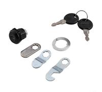 5/8 Inch Steel Cam Lock Replacement Black, Cabinet Drawer and Mailbox Latch with Keys, Tubular Security Lock Core for File Cabinet, RV Storage