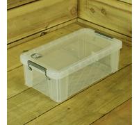 5.8 Litre 35cm x 19cm x 12cm Heavy Duty Plastic Storage Desk Tidy Box & Lid