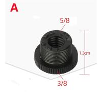 5/8" Male to 3/8" or 1/4" Female Thread Adapter for Mic Stand Clip Shock Mount, Aluminium Alloy & Metal Screw Mounting Accessory Compatible with Microphone Suspension Stands